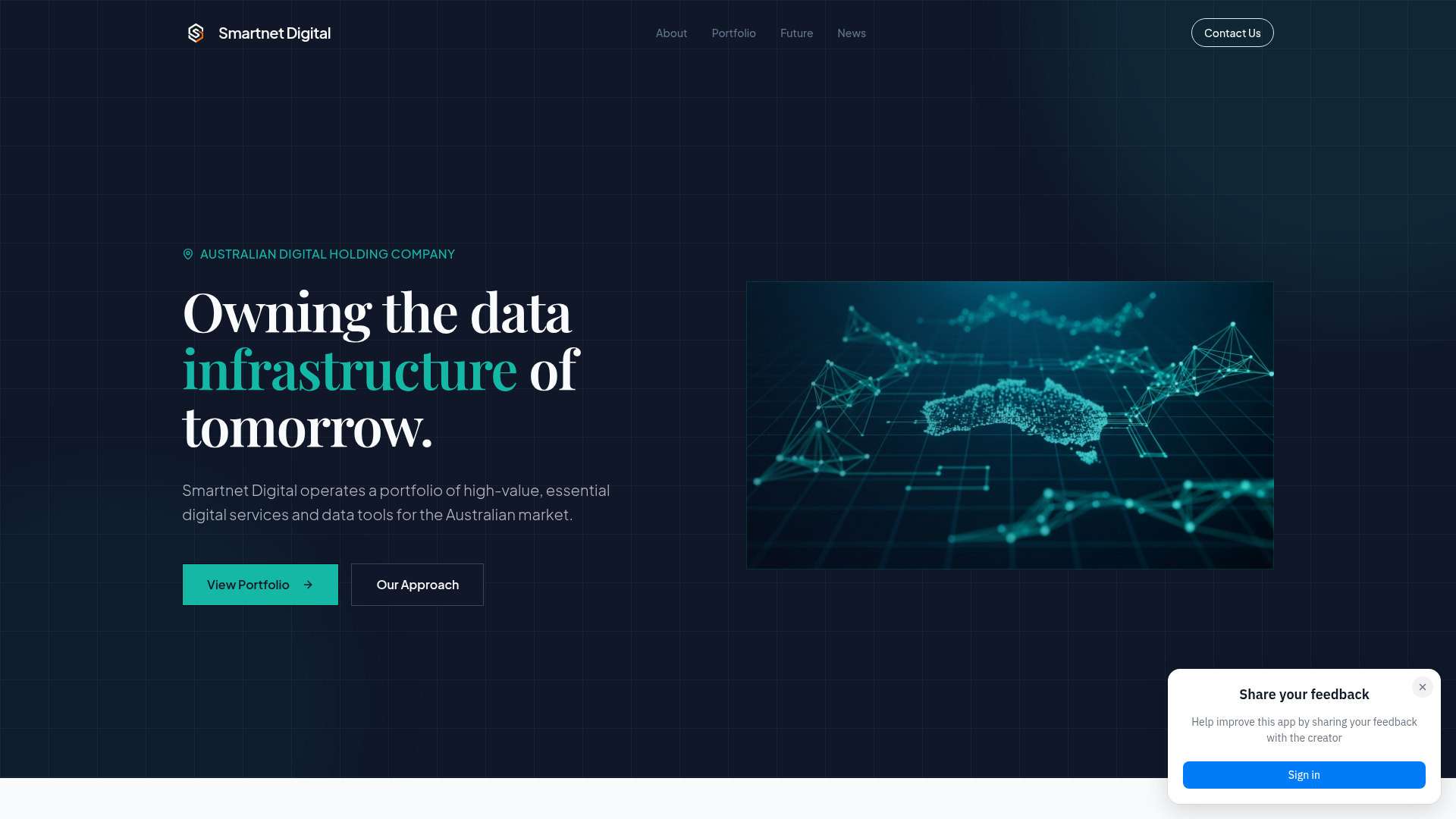 SmartNet Digital homepage
